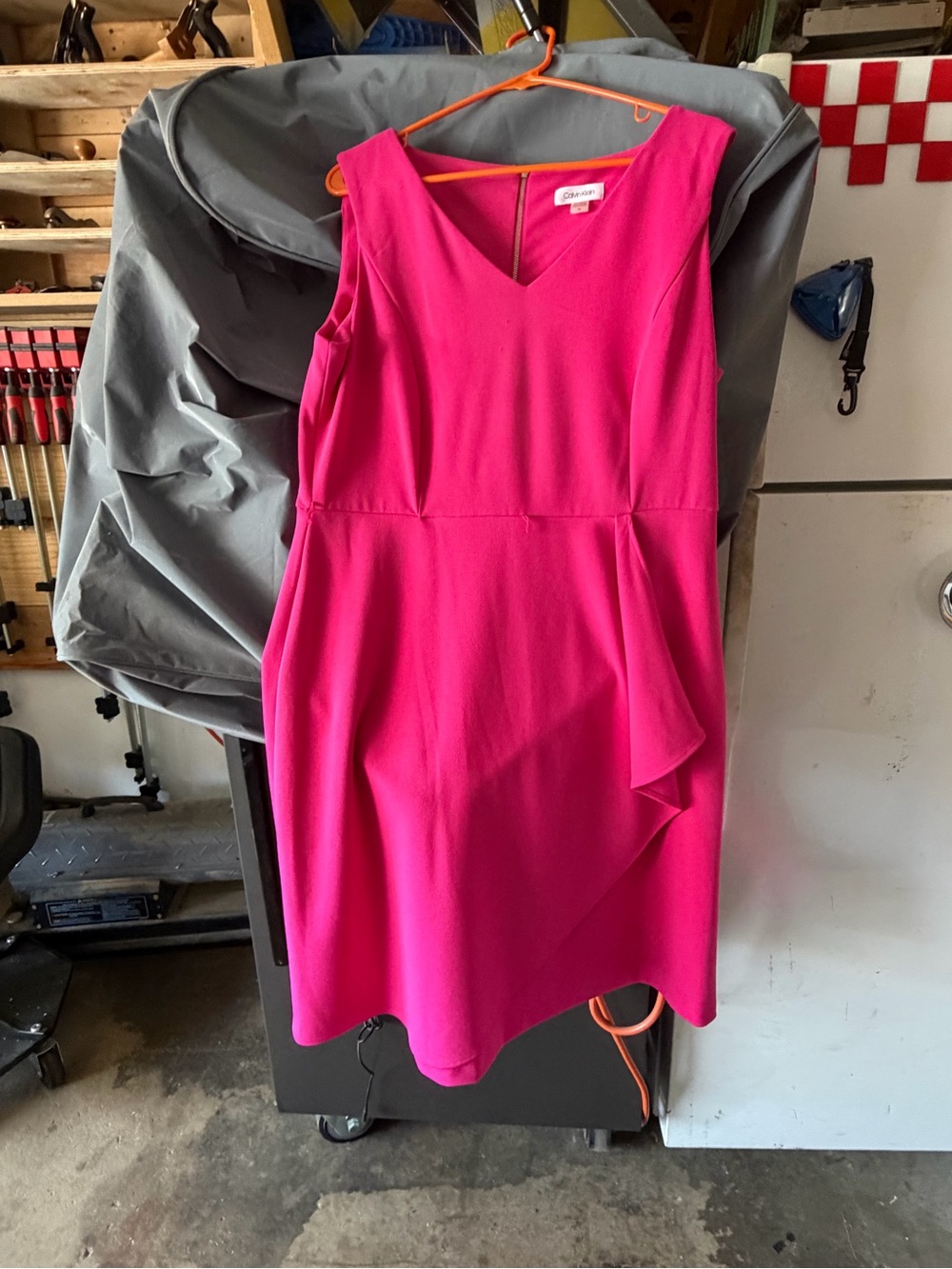 Calvin Klein Bright Fuchsia Midi Sheath Dress